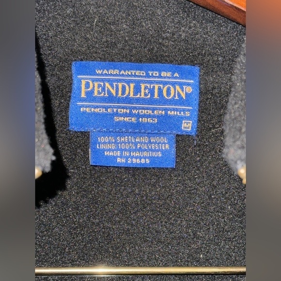 Pendleton Men's Shetland Wool Zip-Up Sweater Vest Size Medium - Picture 4 of 12